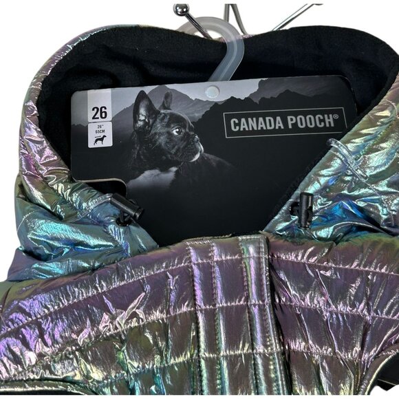 NEW Canada Pooch Dog Shiny Puffer Jacket 26 inch for 55-65 lb Dog NWT - Picture 1 of 8